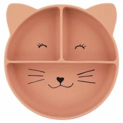 Assiette à Ventouse Compartimentée En Silicone "Mrs. Cat" TRIXIE