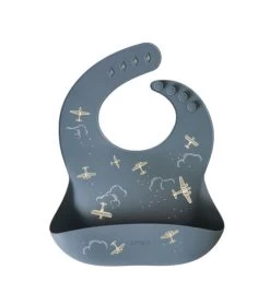 Bavoir Silicone Poche "Aviateur" ZAKUW