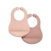 Bavoirs Flower En Silicone "mélange De Roses" CAM CAM ( Lot De 2) -Bébés Produits Magasin bavoirs flower en silicone melange de roses cam cam lot de 2