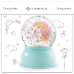 Boule à Neige Veilleuse Mixte "Licorne" DJECO -Bébés Produits Magasin boule de neige veilleuse mixte ballerine djeco 1 2