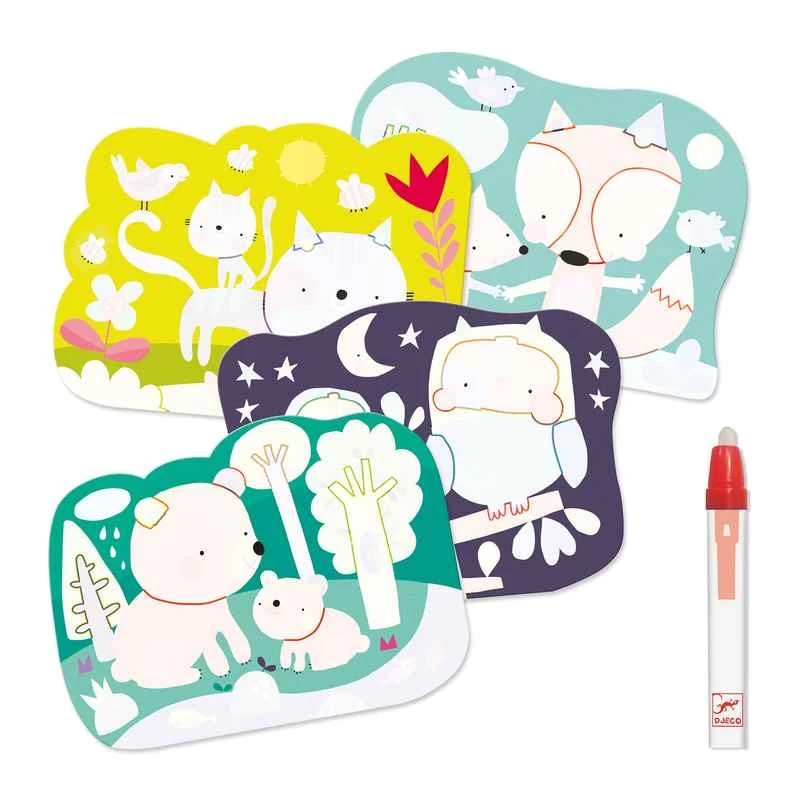 Coloriage Magique à Eau "Caché Dans Les Bois" DJECO 4 Coloriage Magique à Eau "Caché Dans Les Bois" DJECO – Image 2