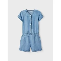 NAME IT Combi-short En Jean "NKFHANNA SS SHORTS DMN SUIT" -Bébés Produits Magasin combi short en jean nkfhanna ss shorts dmn suit 3