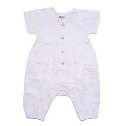 Combilong Manches Courtes Gaze De Coton BB&CO