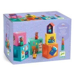 Cubes à Empiler "TopaniHouse" DJECO -Bébés Produits Magasin cubes a empiler topanihouse djeco 2