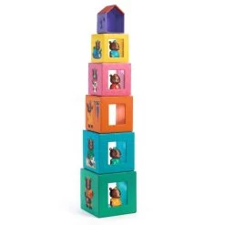 Bébés Produits Magasin 10 Cubes à Empiler "TopaniHouse" DJECO