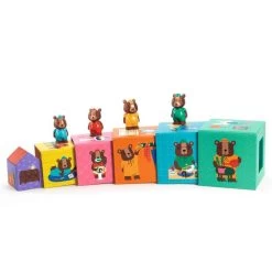 Cubes à Empiler "TopaniHouse" DJECO -Bébés Produits Magasin cubes a empiler topanihouse djeco 3