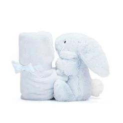 Doudou Lapin "Bashful Blue Bunny Soother" JELLYCAT -Bébés Produits Magasin doudou lapin bashful blue bunny soother jellycat 2
