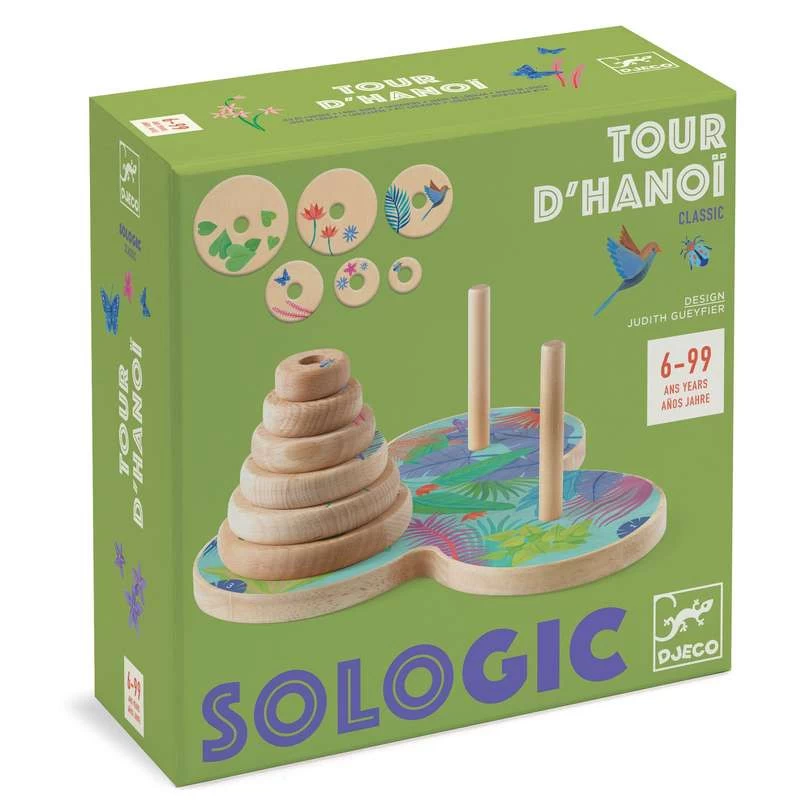 Jeu Sologic "Tour D'Hanoï 100%" DJECO 3 Jeu Sologic "Tour D'Hanoï 100%" DJECO
