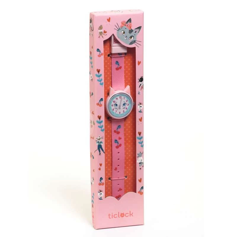 Montre Enfant Double Lecture "Ticlock Chat" DJECO 5 Montre Enfant Double Lecture "Ticlock Chat" DJECO – Image 3