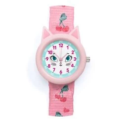 Bébés Produits Magasin 12 Montre Enfant Double Lecture "Ticlock Chat" DJECO