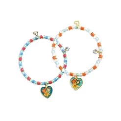Bracelet De Perles A Enfiler "You&Me Cœur" DJECO -Bébés Produits Magasin perles a enfiler coeur djeco 2