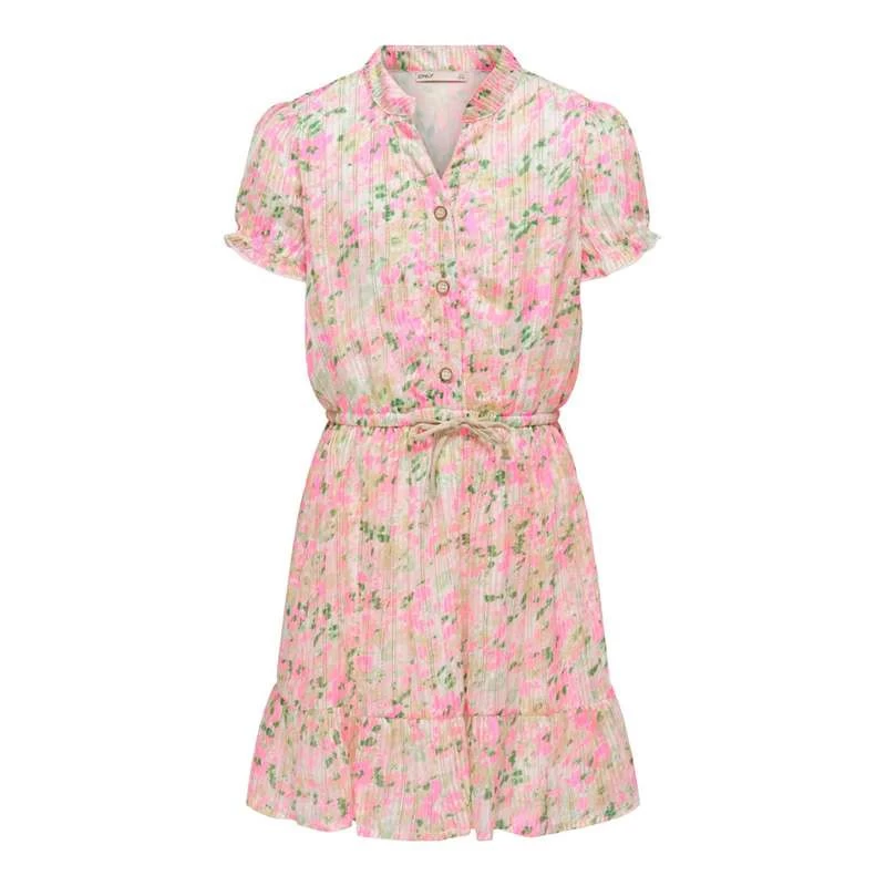 Robe Manches Courtes "KOGMONIQUE S/S TIE STRING DRESS CS PTM" KIDS ONLY 3 Robe Manches Courtes "KOGMONIQUE S/S TIE STRING DRESS CS PTM" KIDS ONLY