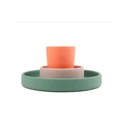 Coffret Repas En Silicone "Croco" DONE BY DEER -Bébés Produits Magasin set en silicone croco done by deer 2