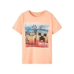 T-shirt Manches Courtes MINECRAFT "NKMMAJOR MINECRAFT SS TOP BIO" NAME IT